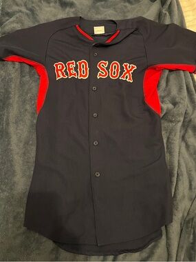 Authentic Boston Red Sox Jersey | Button Up | Stitched On Letters/Numbers